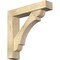 Ekena Millwork Olympic Block Rough Sawn Bracket w/ Offset Brace, Douglas Fir, 6"W x 28"D x 28"H BKT0604X28X28OLY05RDF - alternate 1